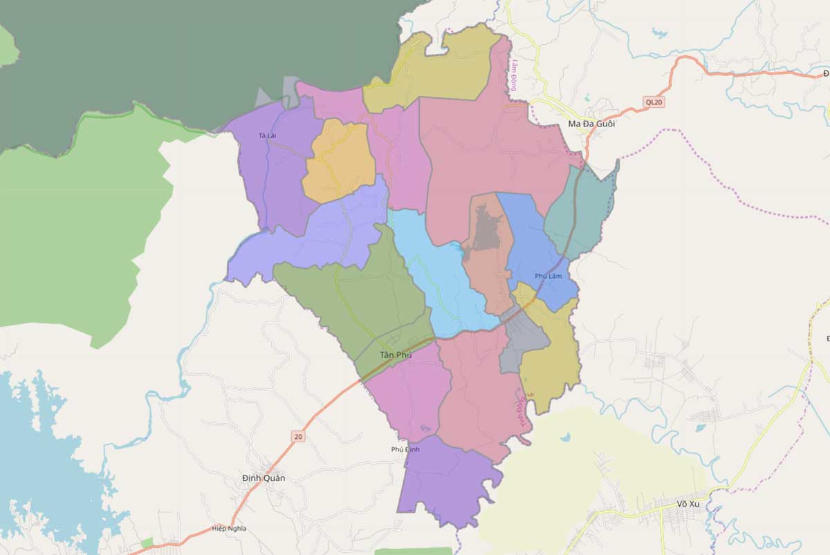 TẢI Bản đồ hành chính Huyện Tân Phú, tỉnh Đồng Nai khổ lớn 2023