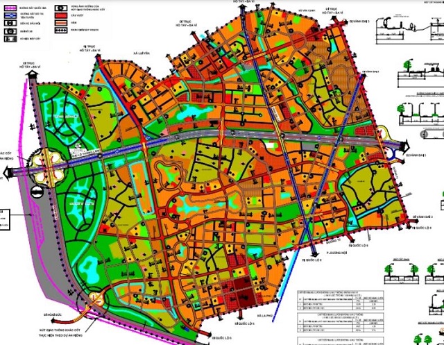 TẢI Bản đồ quy hoạch sử dụng đất Huyện Hoài Đức đến năm 2030