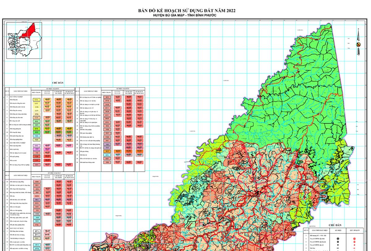 TẢI Bản đồ quy hoạch sử dụng đất Huyện Bù Gia Mập đến năm 2030