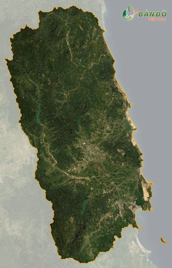 Bản đồ tỉnh Bình Định ở vệ tinh