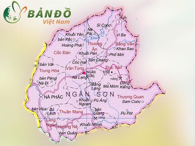 Bản đồ hành chính Huyện Ngân Sơn mới nhất