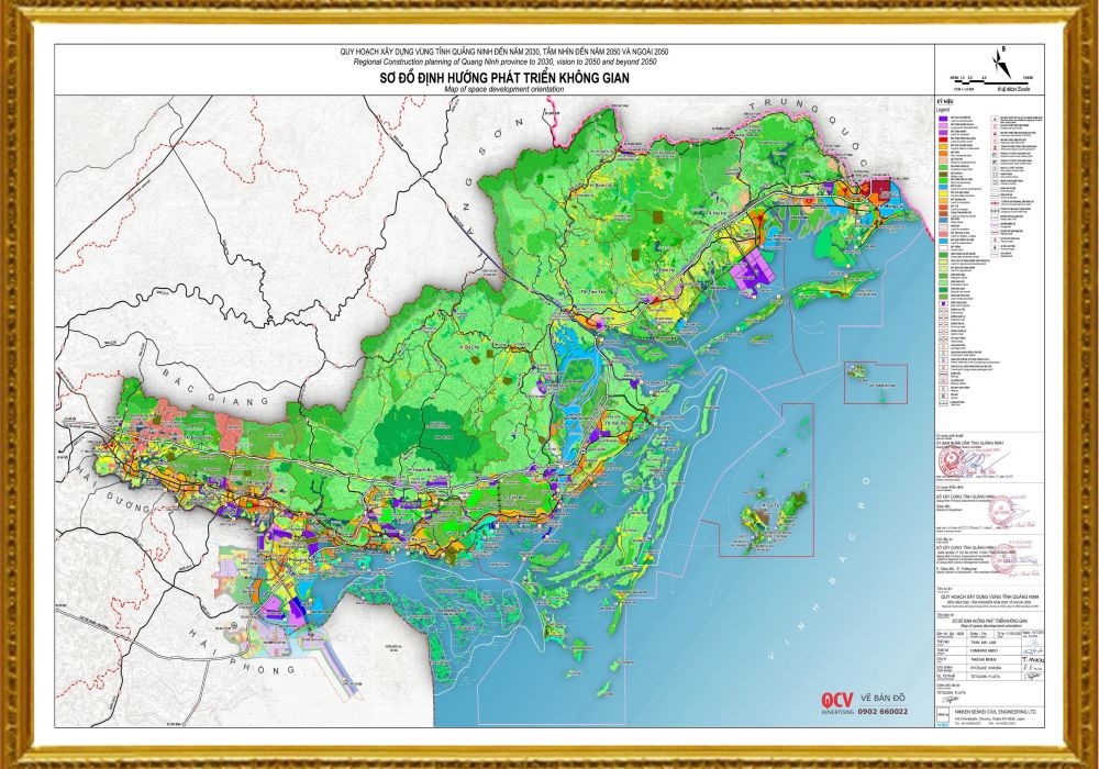 Bản đồ định hướng không gian phát triển tỉnh Quảng Ninh