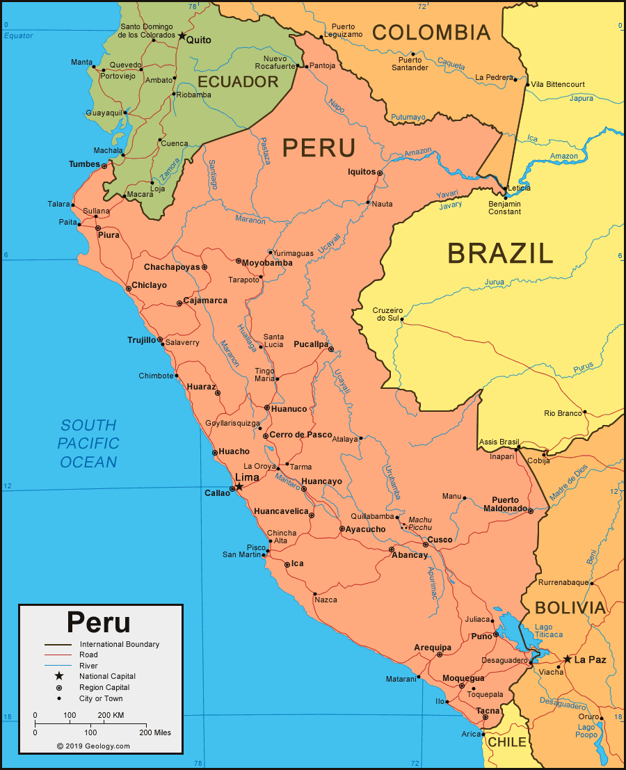 B N N C Peru Peru Map Kh L N N M