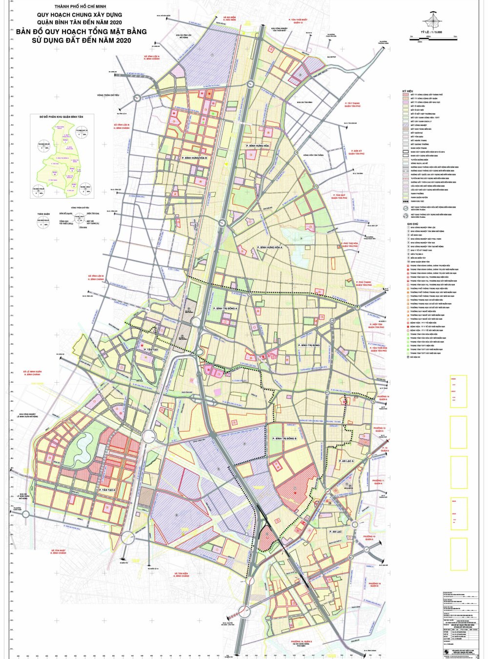 Bản đồ quy hoạch Quận Bình Tân năm 2021
