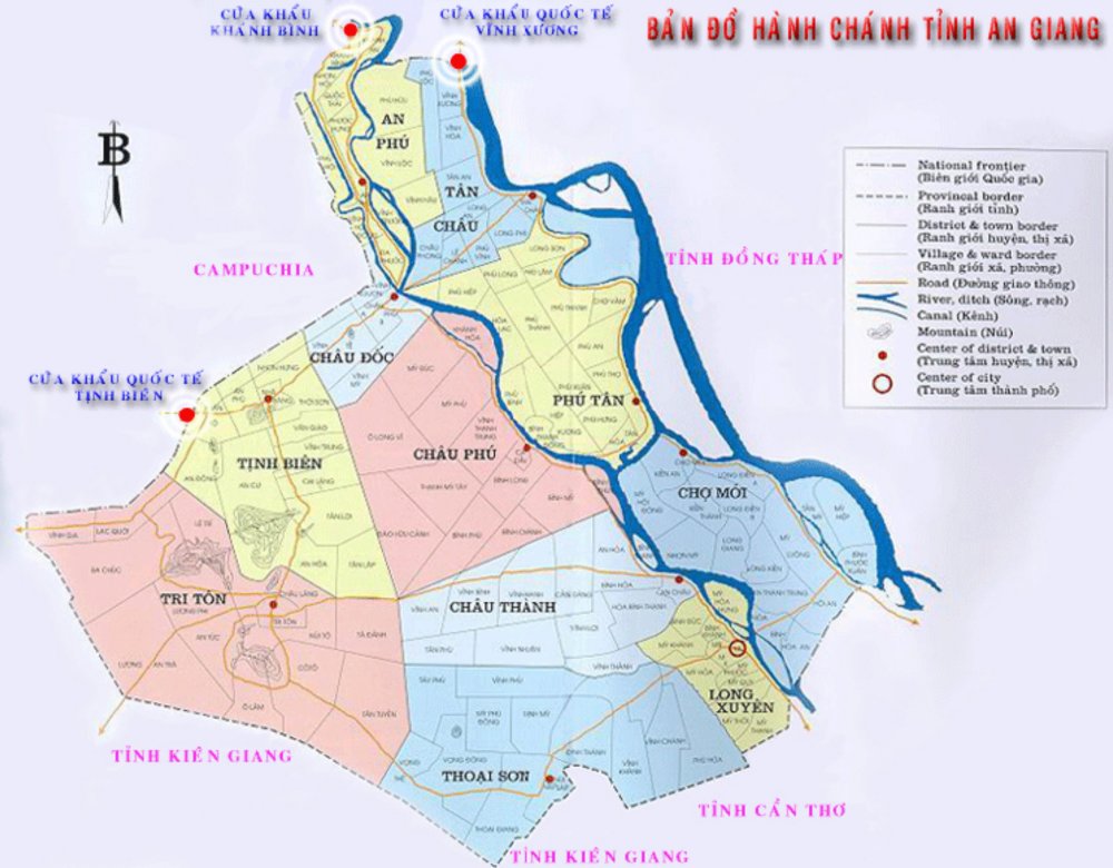 Bản đồ hành chính tỉnh Kiên Giang