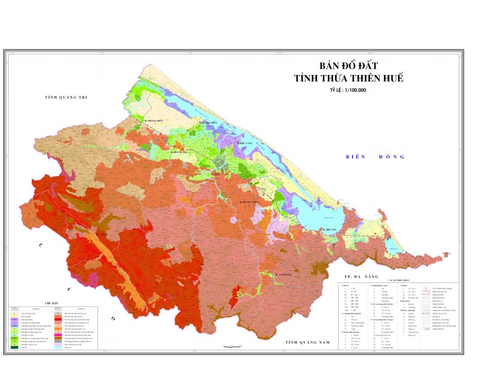 Bản đồ quy hoạch sử dụng đất tại tỉnh Thừa Thiên Huế