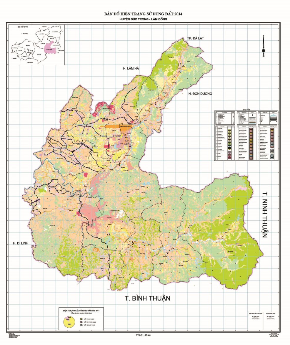 Bản đồ hiện trạng sử dụng đất huyện Đức Trọng