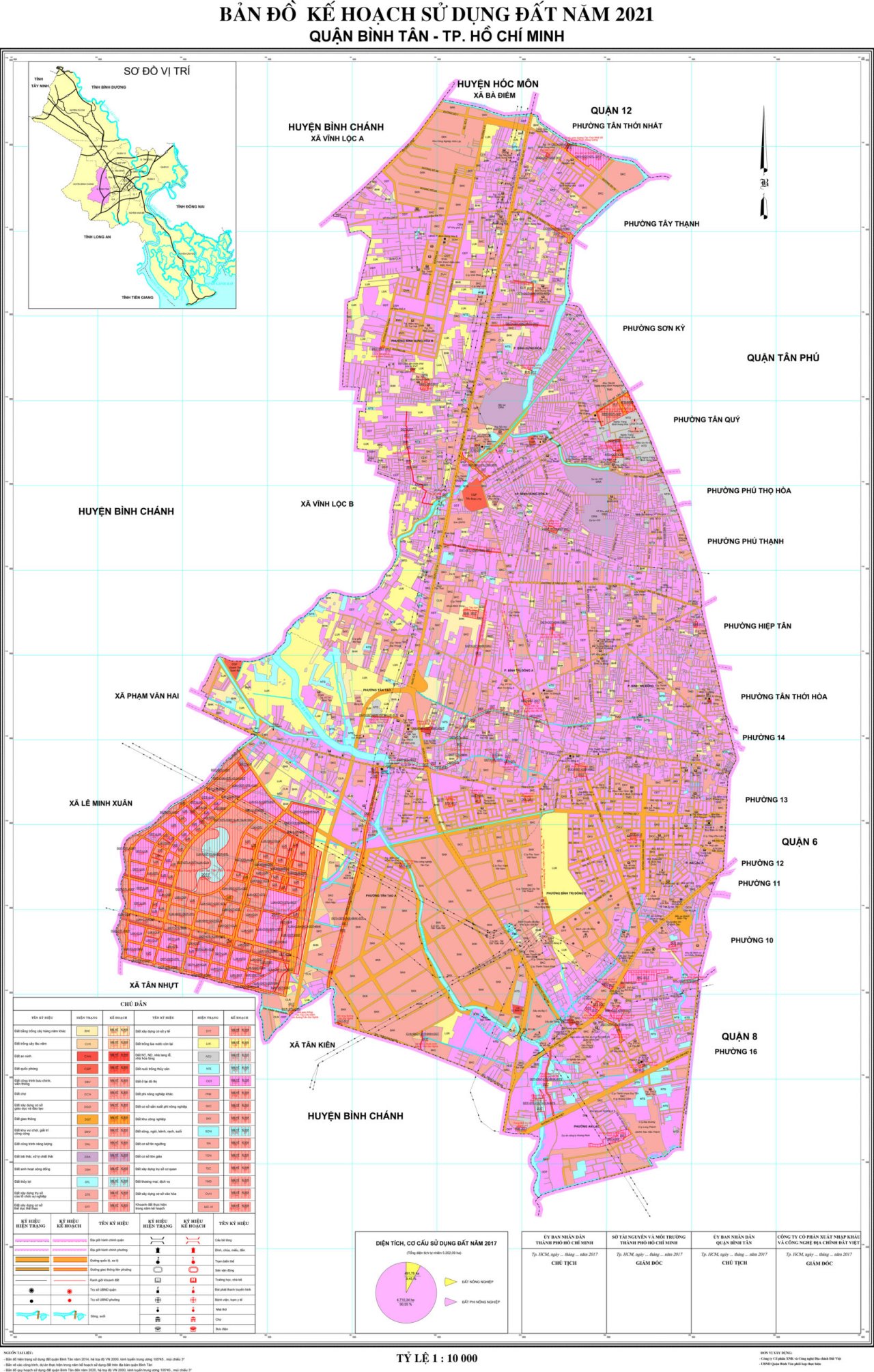 Bản đồ quy hoạch sử dụng đất Quận Bình Tân năm 2021