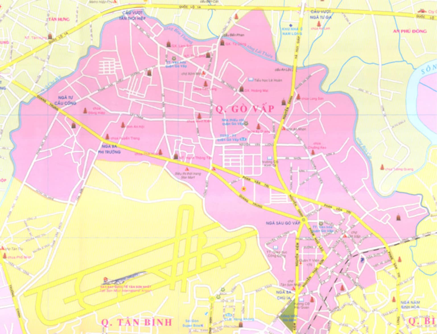 Bản đồ hành chính Quận Gò Vấp khổ lớn năm 2021
