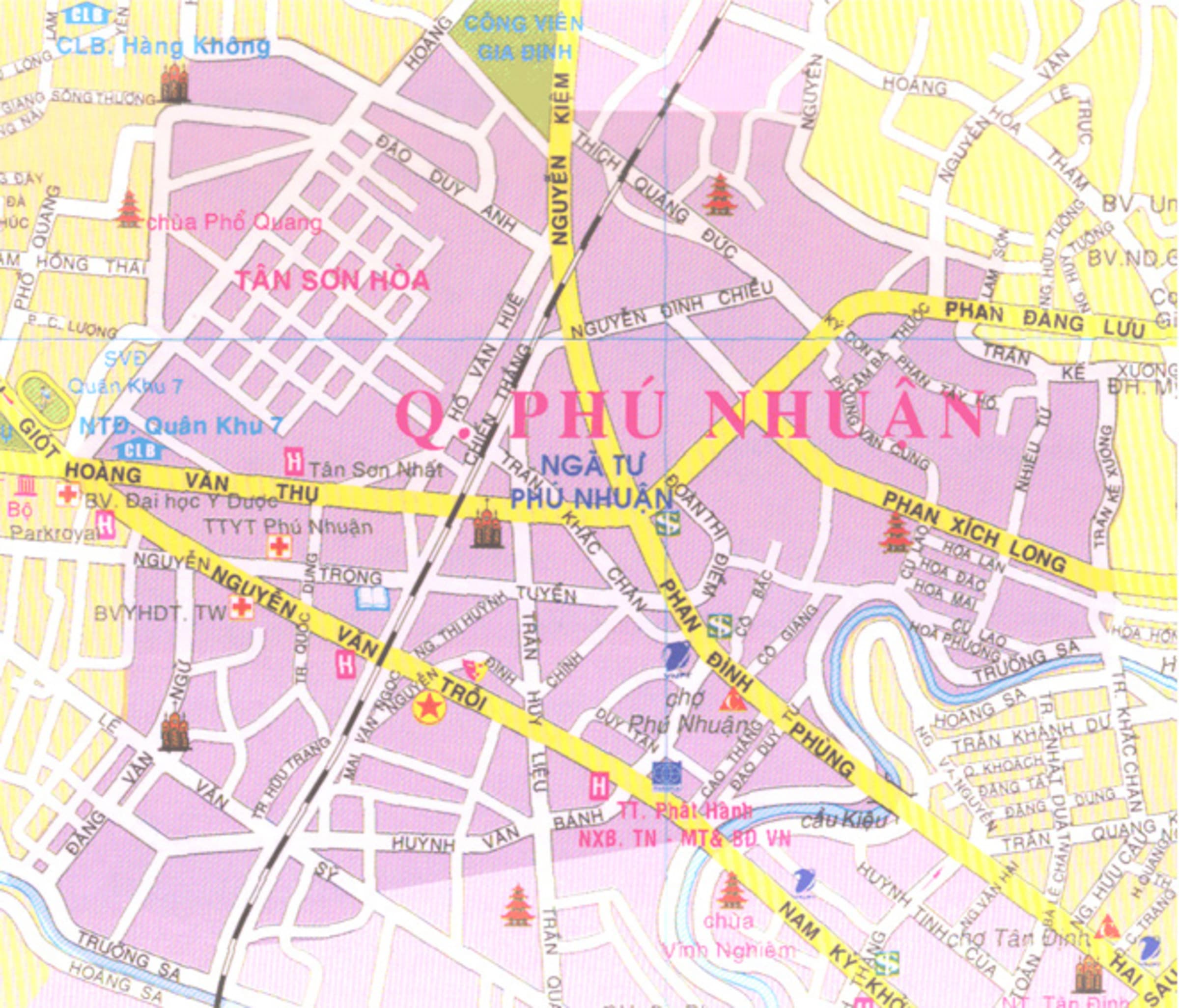 Bản đồ hành chính các phường tại Quận Phú Nhuận năm 2021