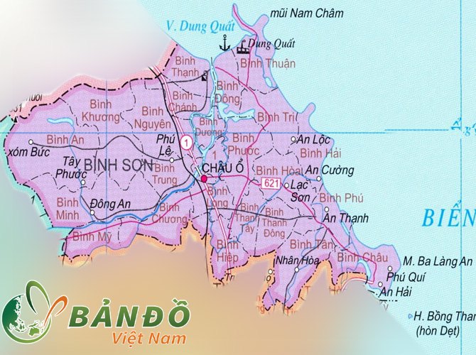Bản đồ hành chính Huyện Bình Sơn