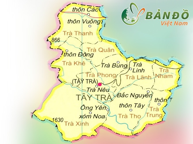 Bản đồ huyện Trà Bồng