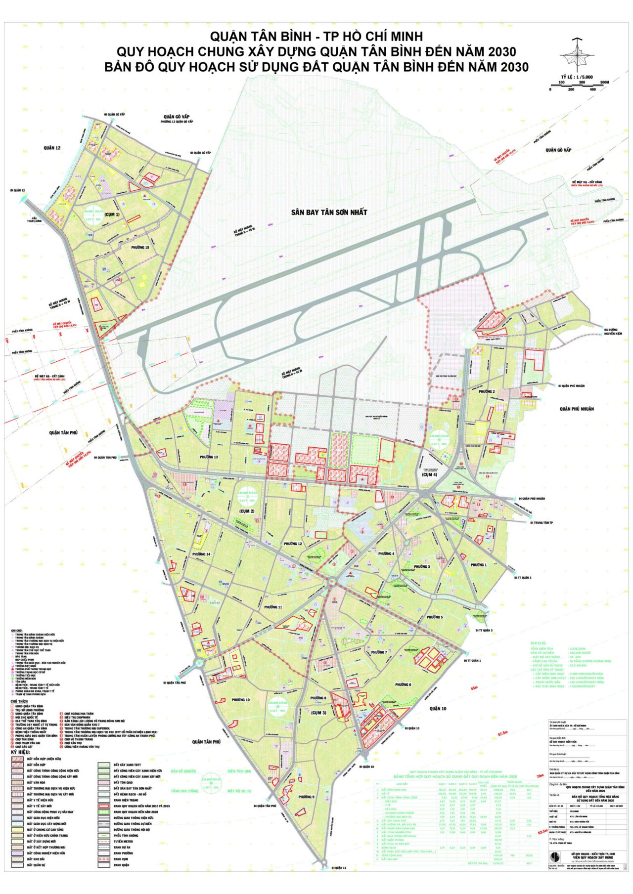 Bản đồ quy hoạch sử dụng đất Quận Tân Bình đến năm 2030