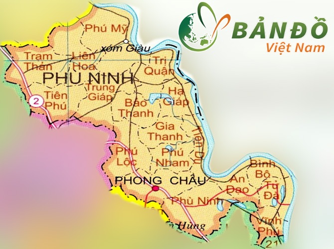 Bản đồ hành chính các xã tại huyện Phù Ninh