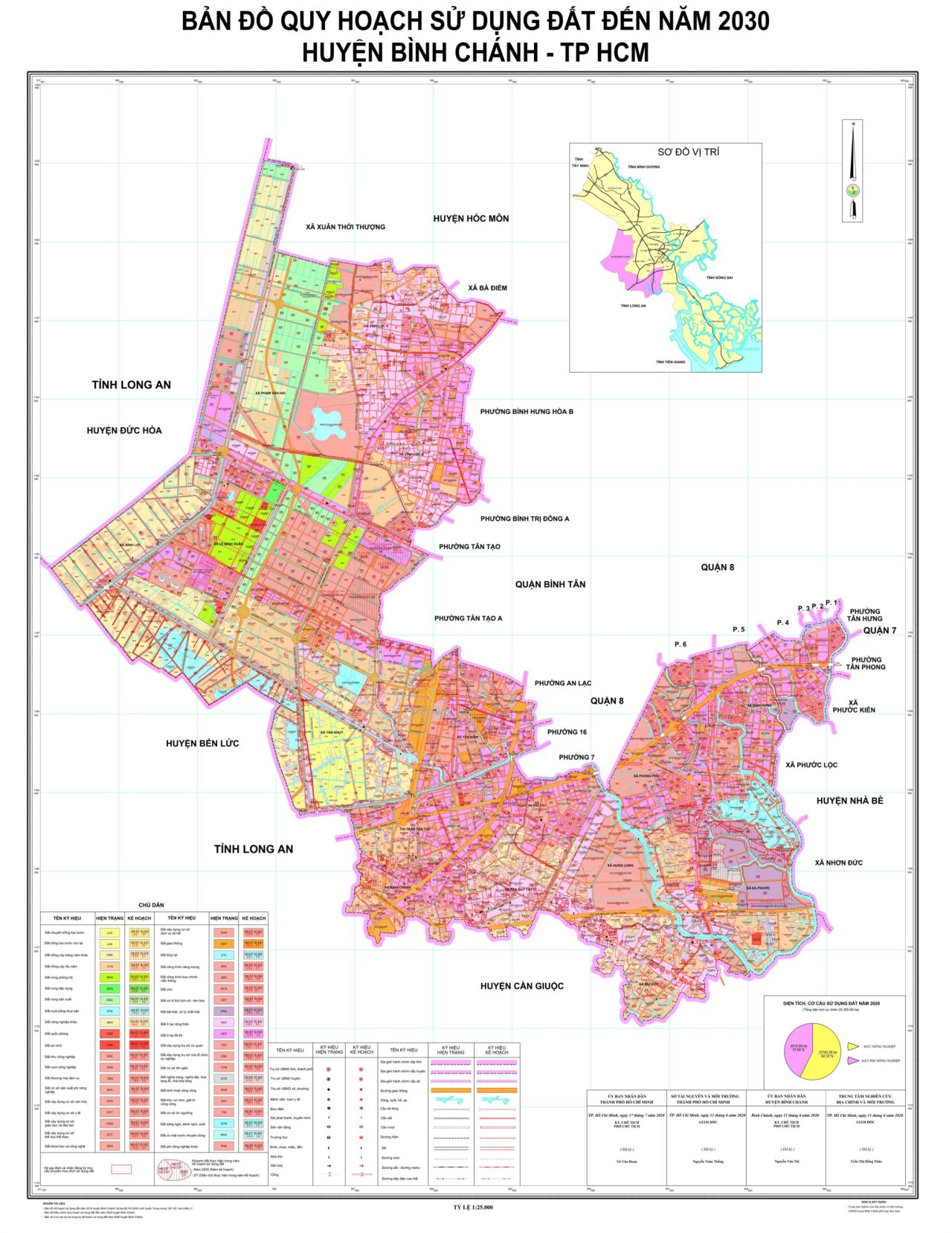 Bản đồ quy hoạch sử dụng đất tại huyện Bình Chánh đến năm 2030