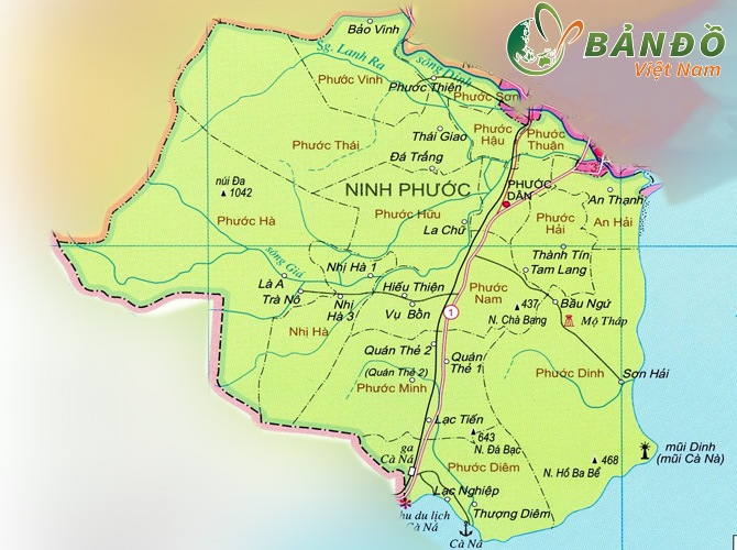 Bản đồ các xã tại Huyện Ninh Hải