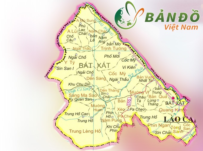 Bản đồ hành chính huyện Bát Xát