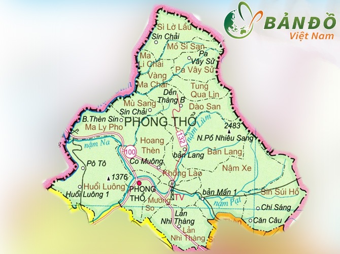 Bản đồ hành chính huyện Phong Thổ