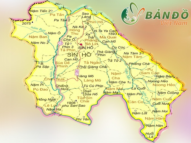 Bản đồ hành chính huyện Sìn Hồ