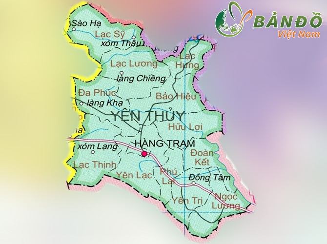 Bản đồ hành chính huyện Lạc Thủy