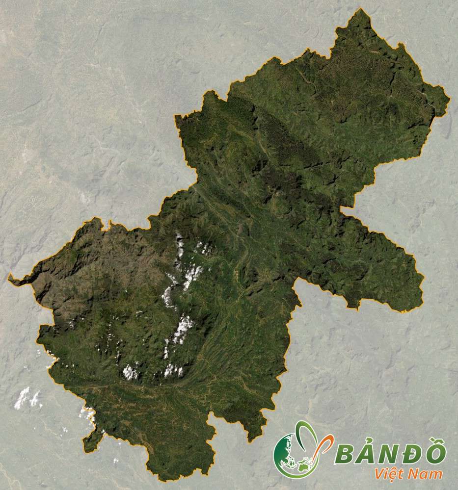 Tỉnh Hà Giang trên bản đồ vệ tinh