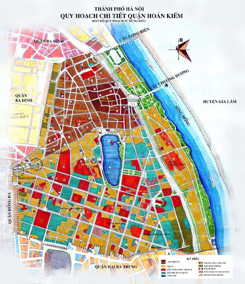 Bản đồ quy hoạch Quận Hoàn Kiếm khổ lớn năm 2022