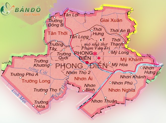 Bản đồ hành chính huyện Phong Điền