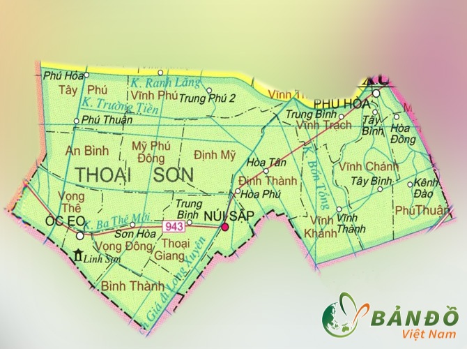 Bản đồ hành chính huyện Thoại Sơn