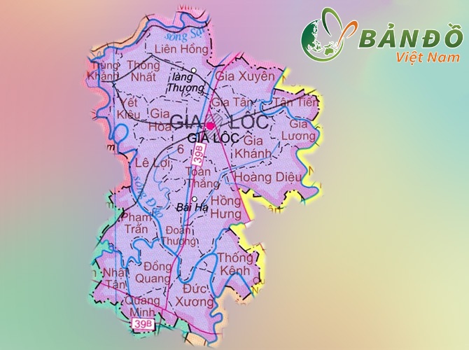 Bản đồ hành chính huyện Gia Lộc
