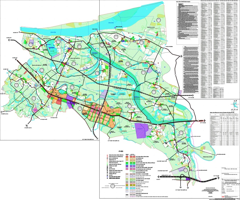 Bản đồ quy hoạch không gian huyện Phúc Thọ đến năm 2030