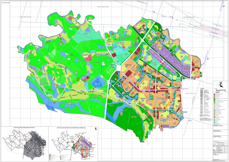 Bản đồ quy hoạch tổng thể hành chính huyện Mê Linh