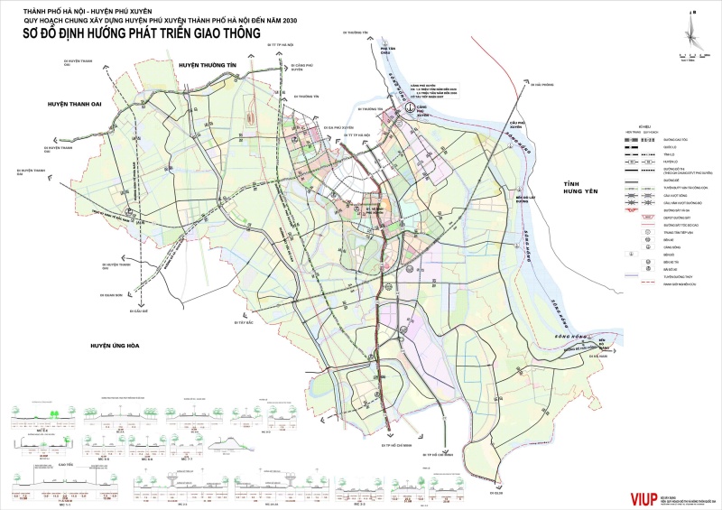 Bản đồ quy hoạch giao thông tại huyện Phú Xuyên đến năm 2030