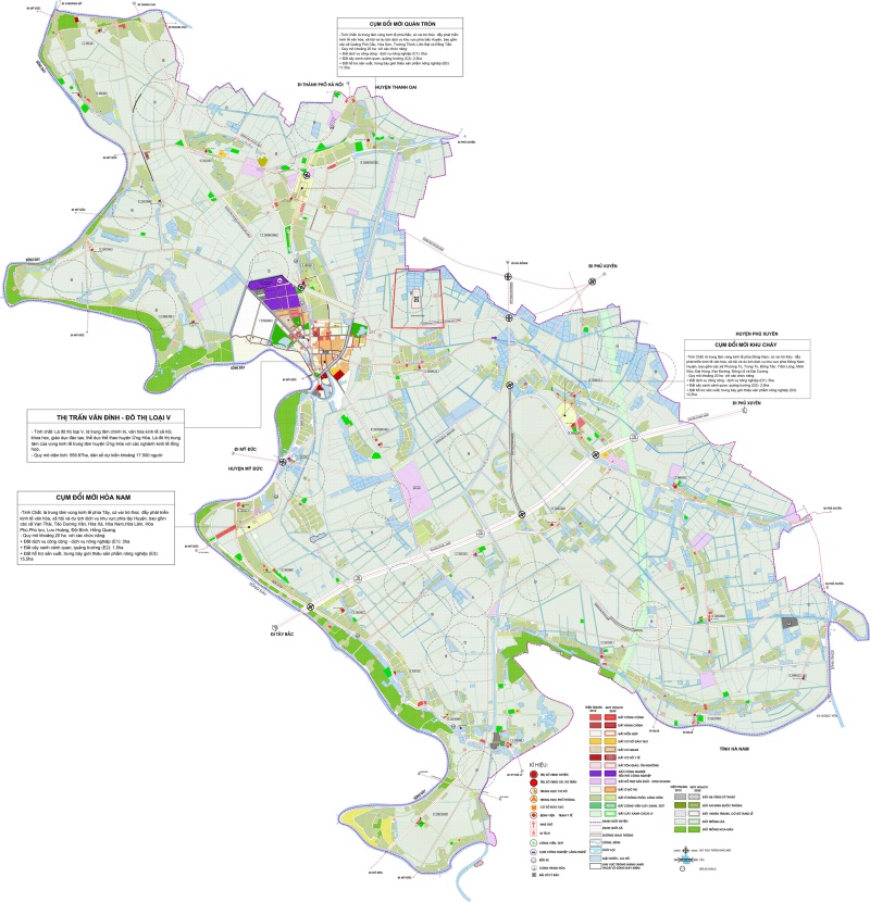 Bản đồ quy hoạch sử dụng đất huyện Ứng Hòa mới nhất