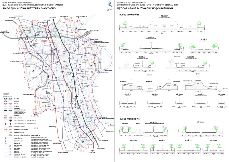 Bản đồ quy hoạch giao thông huyện Thường Tín năm 2022