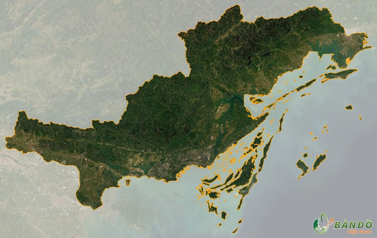  Bản đồ tỉnh Quảng Ninh ở trên vệ tinh
