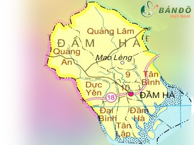Bản đồ hành chính Huyện Đầm Hà    