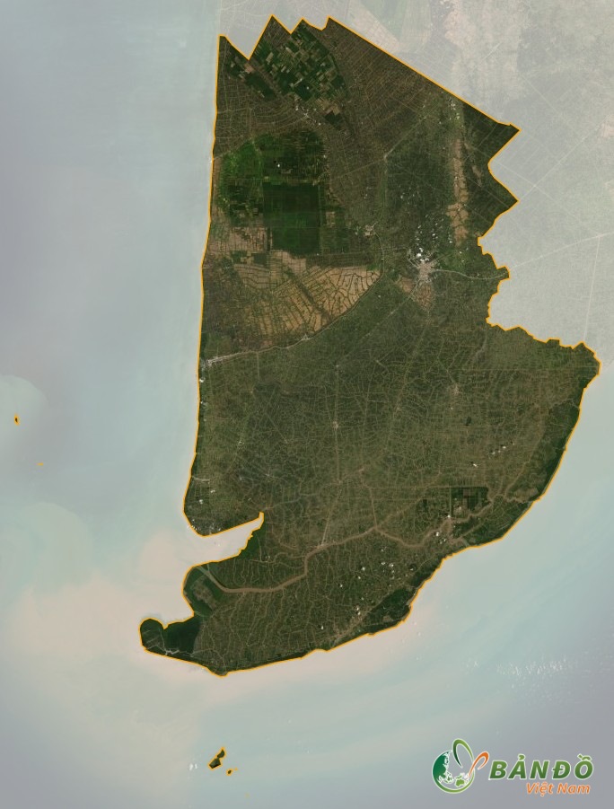 Bản đồ tỉnh Cà Mau ở vệ tinh