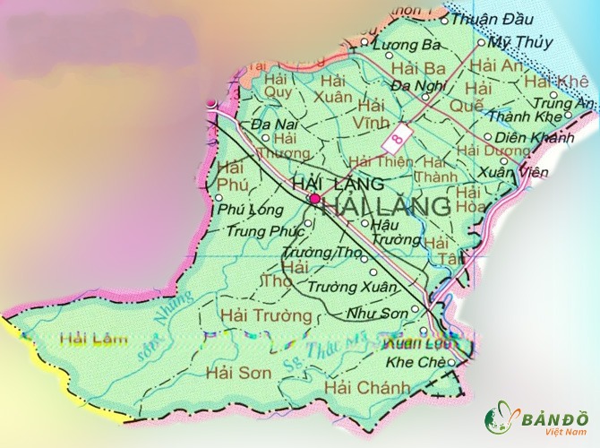 Bản đồ hành chính Huyện Hải Lăng 