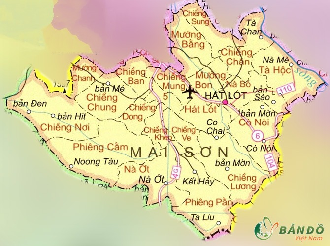 Bản đồ hành chính Huyện Mai Sơn