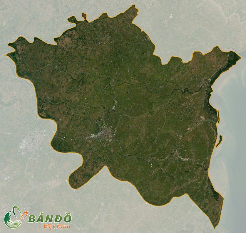 Bản đồ tỉnh Thái Bình ở trên vệ tinh