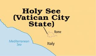 Bản đồ nước Thành Vatican (Vitican City Stale Map) khổ lớn năm 2023