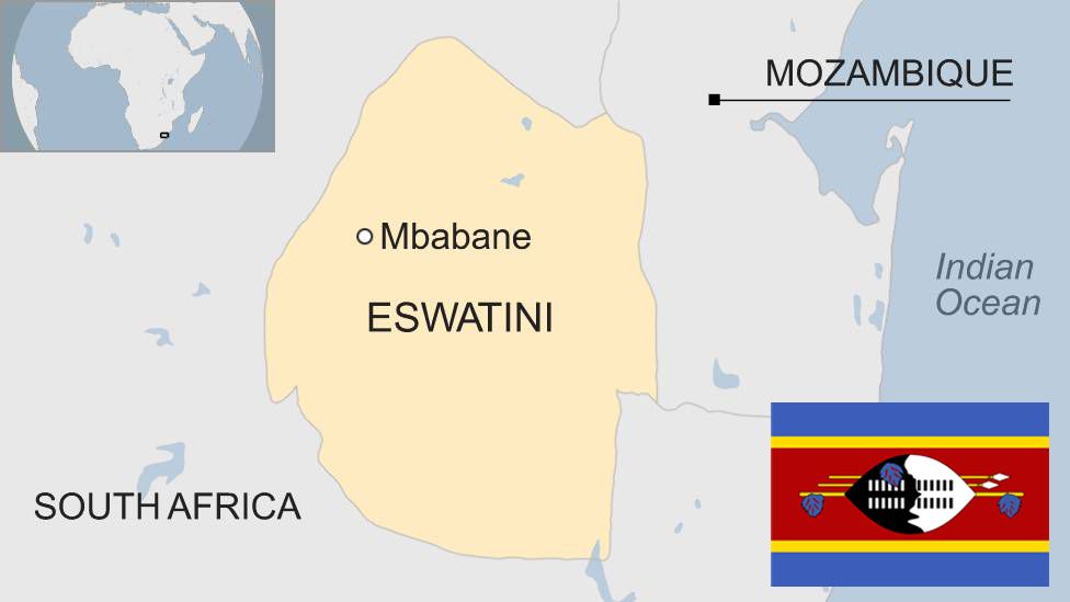 Bản đồ Eswatini (tên cũ: Swaziland) (Eswatini Map) khổ lớn năm 2023