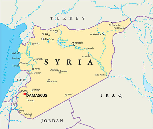 Bản đồ nước Ả Rập Syria (Ả Rập Syria Map) khổ lớn năm 2022