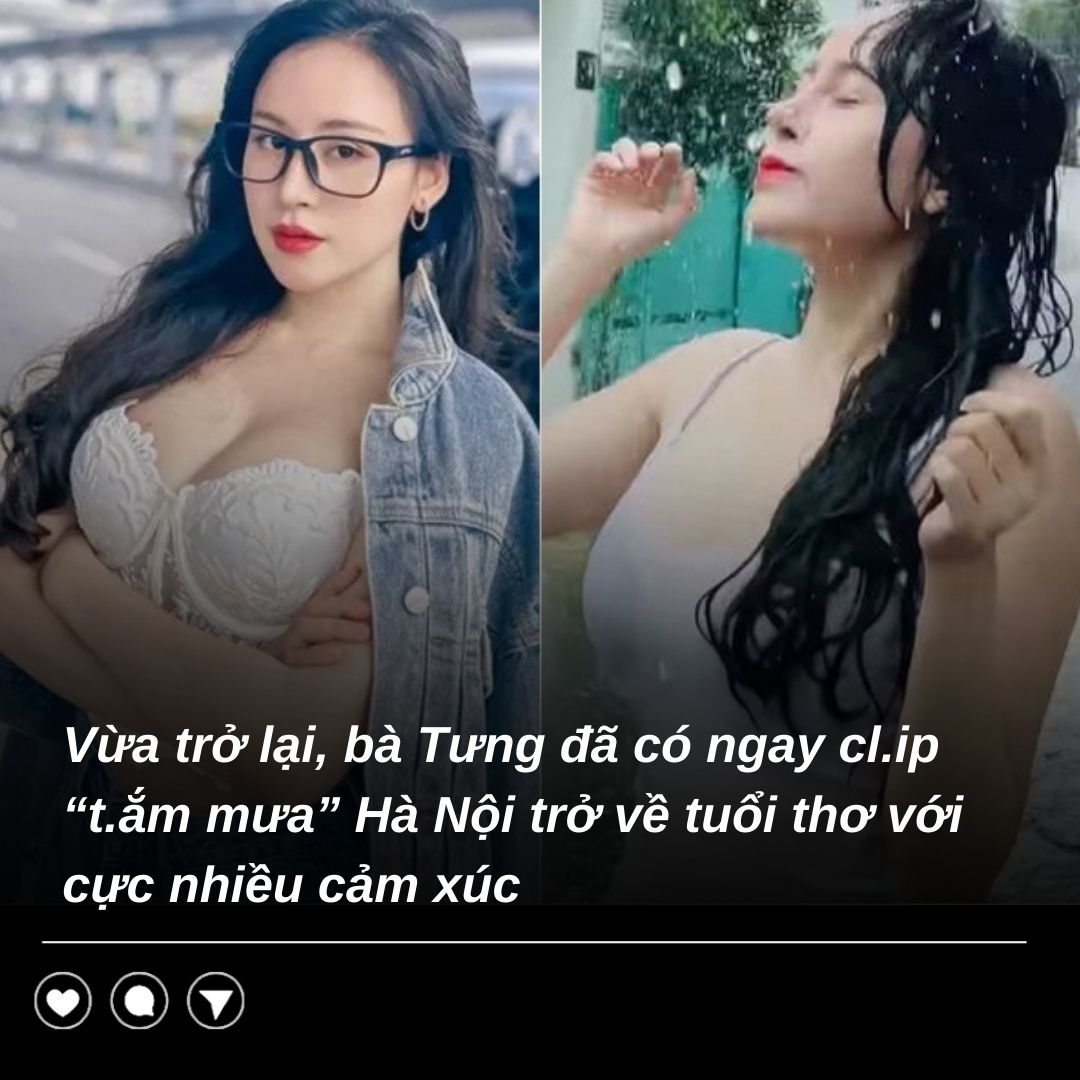 Clip bà Tưng diện áo hai dây tắm mưa Hà Nội khiến dân tình "nhức mắt"