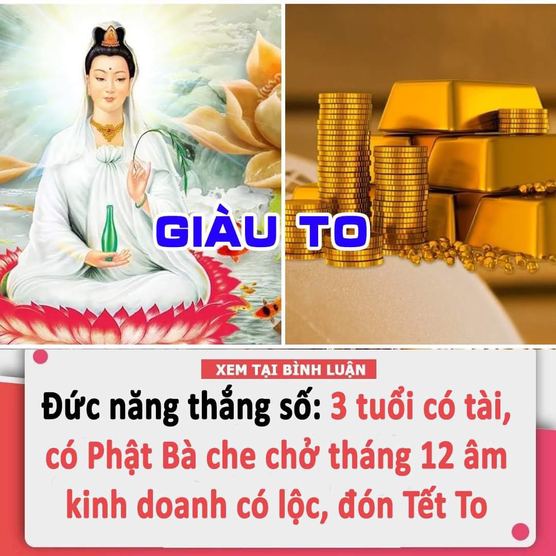 Đức năng thắng số: 3 tuổi có tài, có đức Phật Bà che chở tháng 12 âm kinh doanh có lộc, đón Tết To