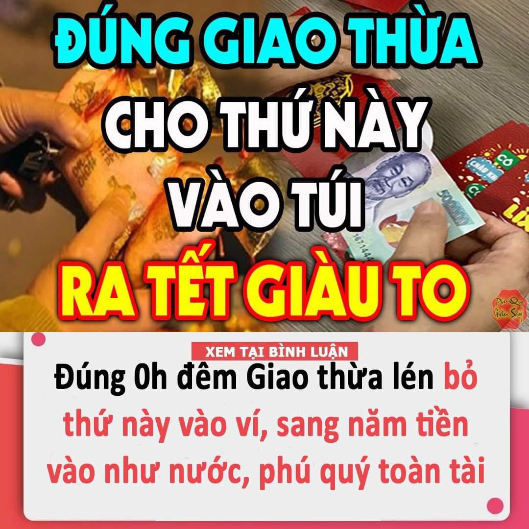 Đúng 0h đêm Giao thừa lén bỏ thứ này vào ví, sang năm tiền vào như nước, phú quý toàn tài