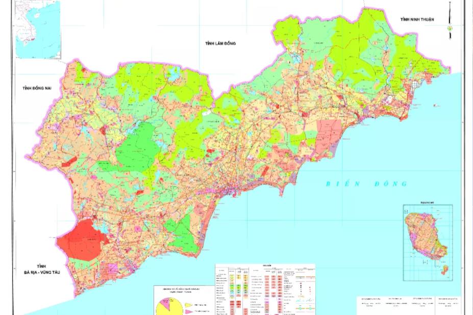 TẢI Bản đồ quy hoạch sử dụng đất tỉnh Bình Thuận đến năm 2030