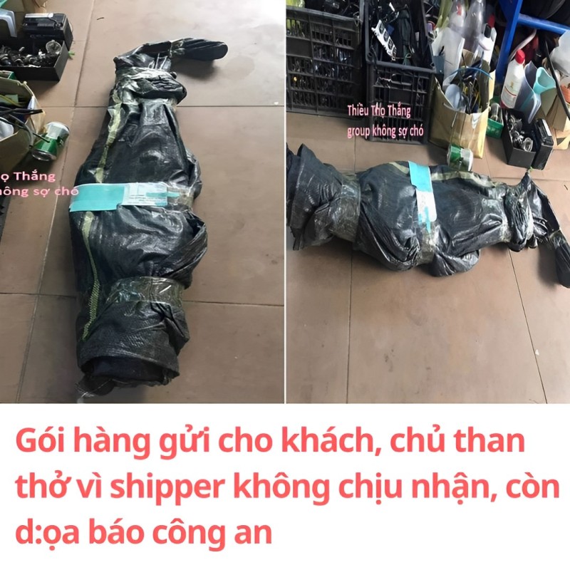 Gói hàng gửi cho khách, chủ than thở vì shipper không chịu nhận, còn dọa báo công an