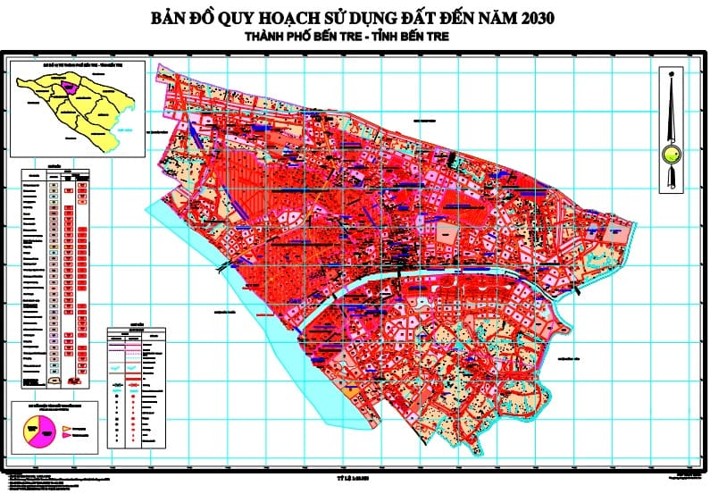 TẢI Bản đồ quy hoạch sử dụng đất tỉnh Bến Tre đến năm 2030