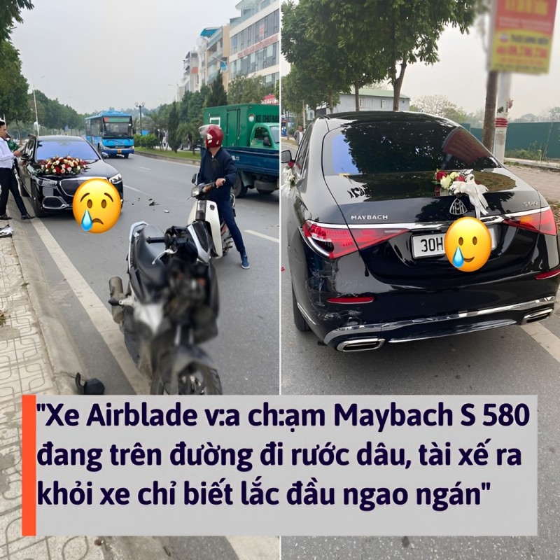 Xe máy va chạm siêu xe Maybach, nghe giá 19 tỷ CĐM thấy “ớn lạnh” thay cho chủ xe